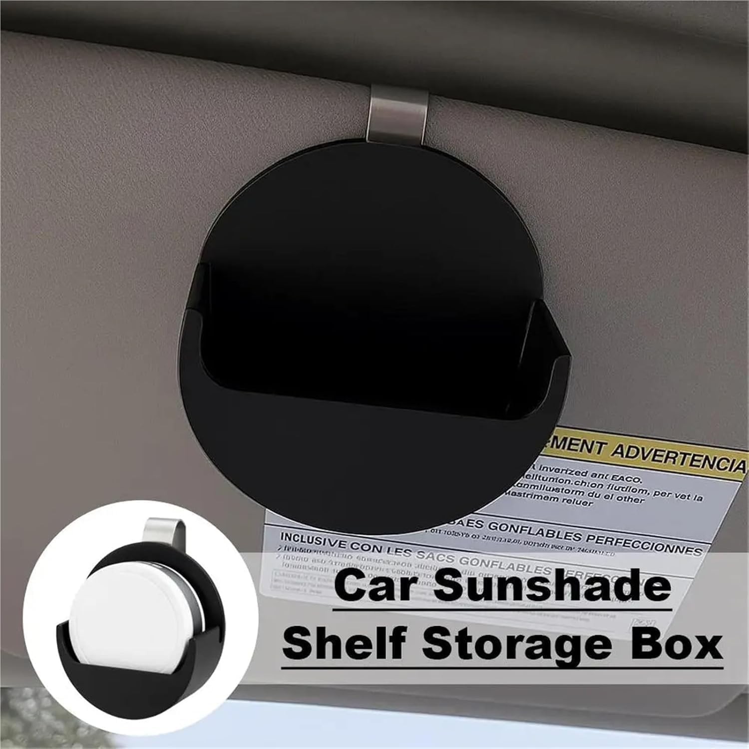 2PCS Black 3D Printed Universal Dip Can Holder for Car Visor & Belt,Lightweight Clip-On Pouch Organizer with Secure Storage-Durable Chew Can Holster Fits All Vehicles,Cars,Trucks,SUVs