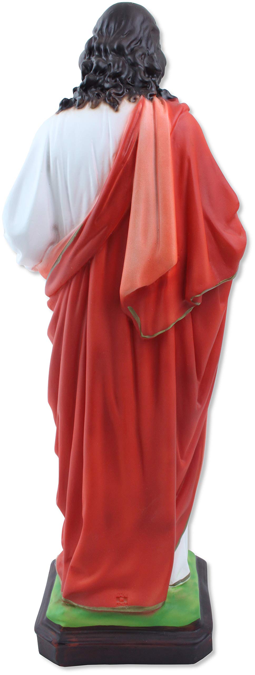 Proposte Religiose Statua del Sacro Cuore di Gesù in resina. Altezza cm 40. Dipinta a mano.