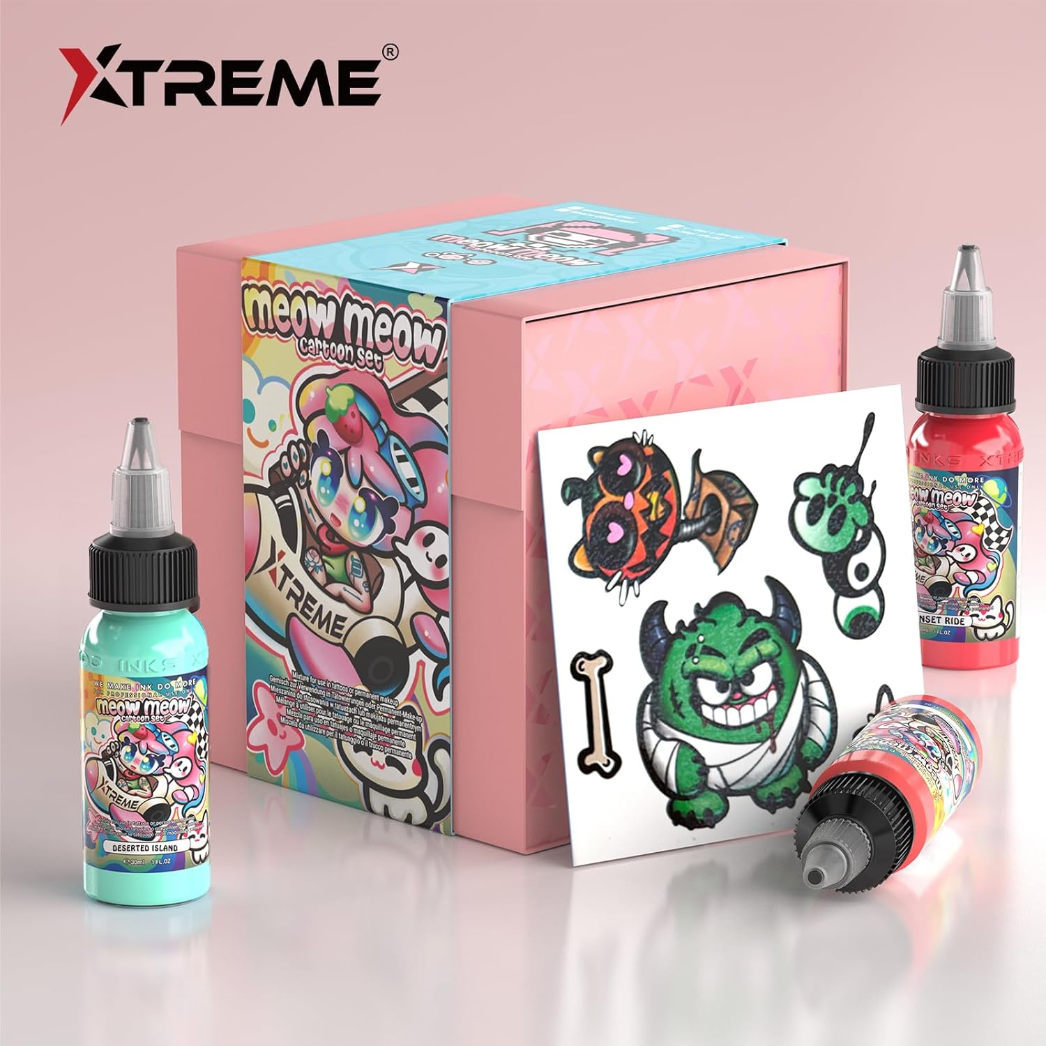 Xtreme タトゥーインクキット プレミアム顔料の魅惑を体験 滑らかな塗布 トゥルーカラー エクストリームタトゥーインクで芸術性を