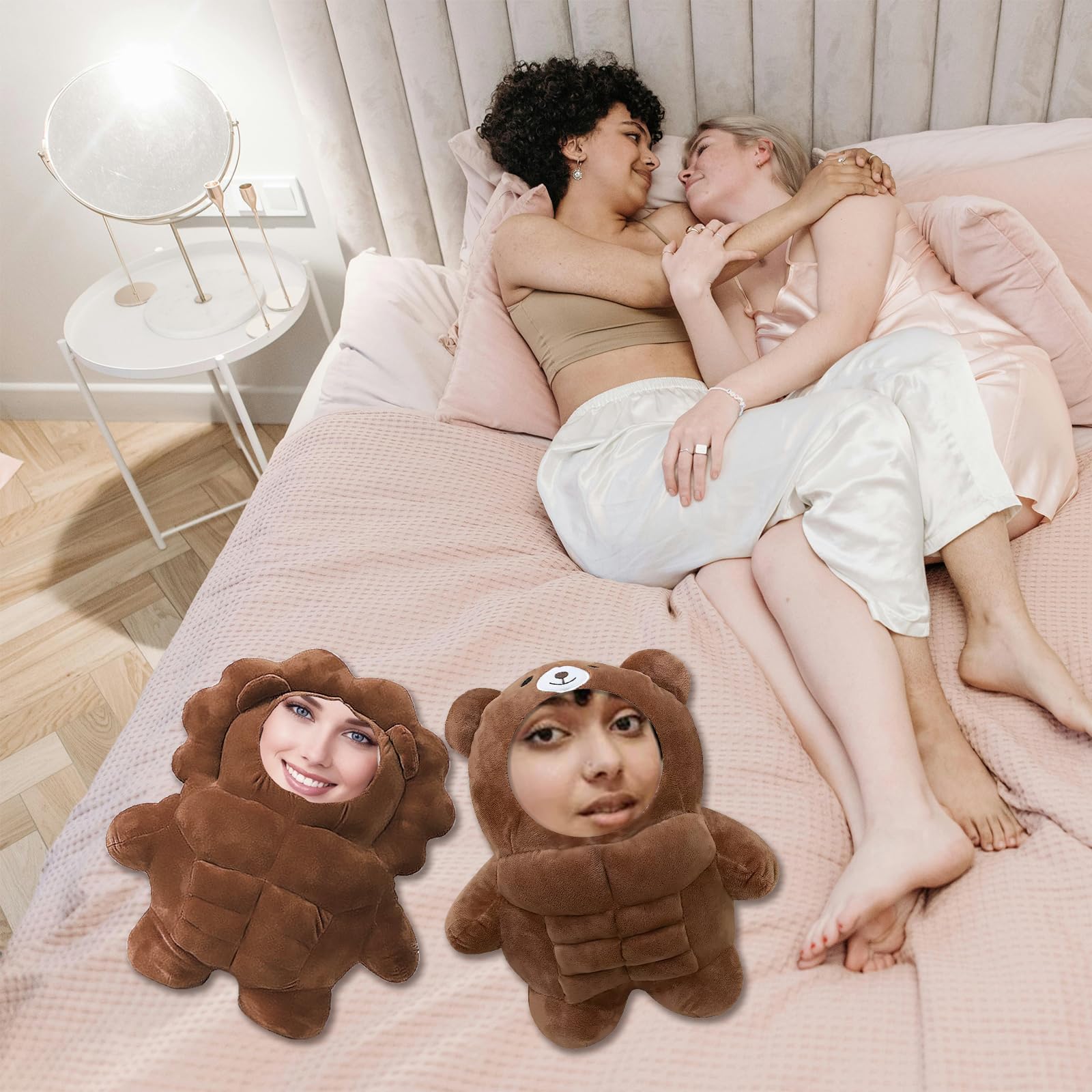 Giocattolo di peluche personalizzato dell'orso muscolare, giocattolo di peluche personalizzabile con foto del viso - giocattolo divertente (11,8 pollici)