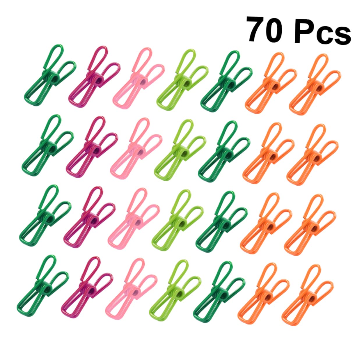 Cabilock Pinzas para Secar Ropa 70 Piezas Multicolor Antideslizantes Resistentes al Viento para Ropa Toallas y Colchas para Uso Doméstico