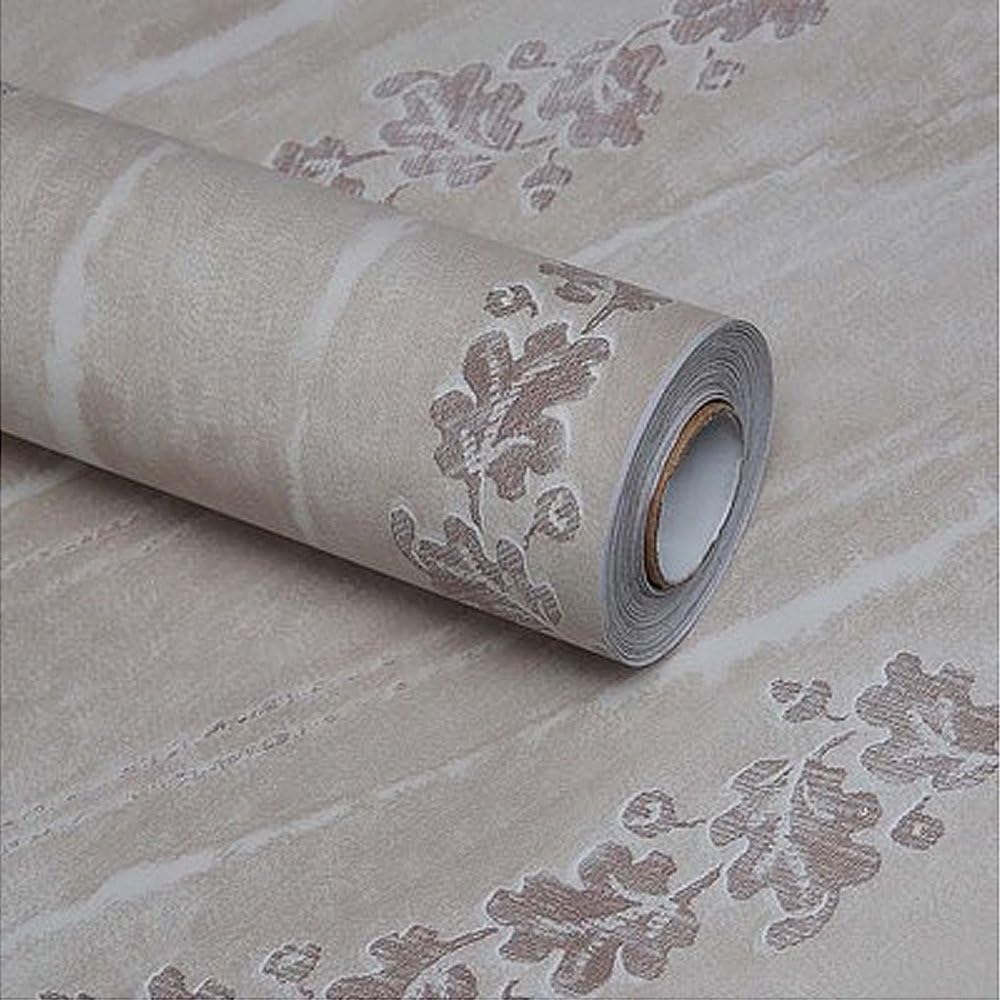 Yifely 10 Meter(32.8 feet) Coffee Leaf Removable Self Adhesive PVC Shelf Liner Peel & Stick Wallpaper