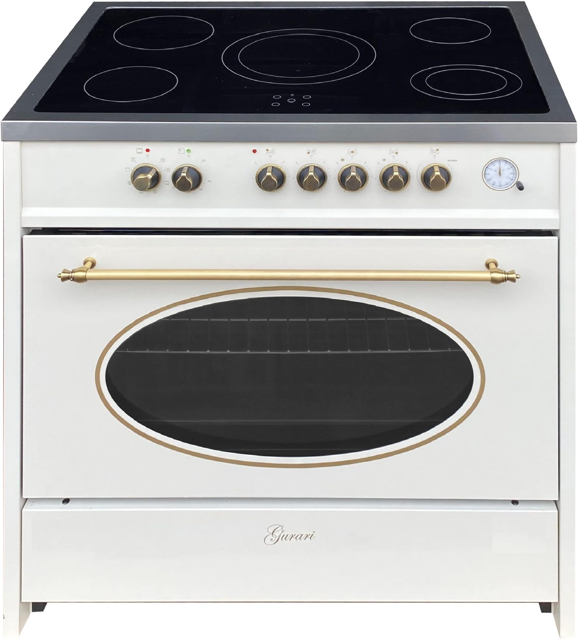 GURARI Cuisinière électrique GCH E 912 CR r, Rétro sur pied 90 cm