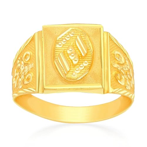 22 KT purity Yellow Gold Ring RGDJNO015_Y_19 for Men