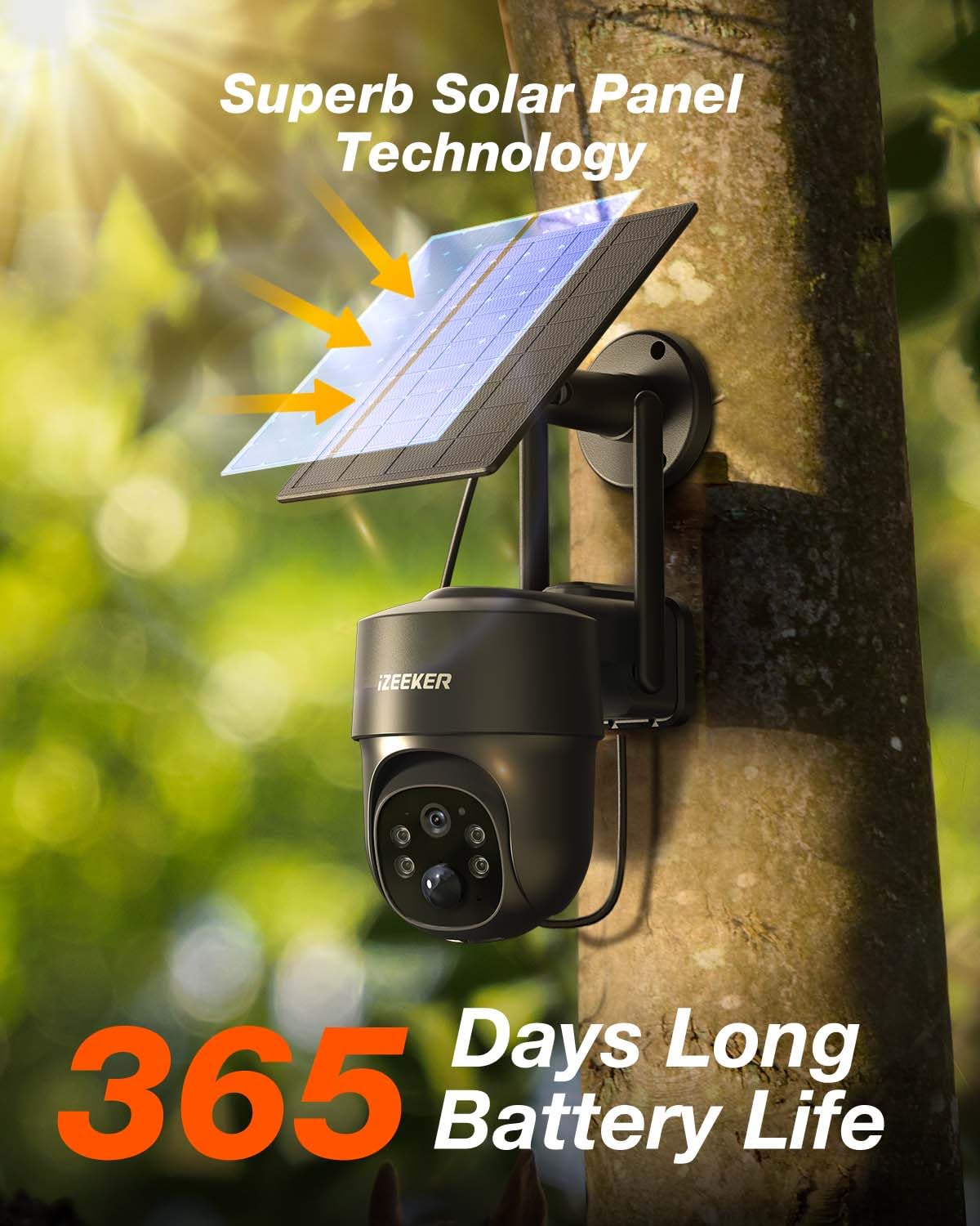 iZEEKER Kamera myśliwska 4G LTE Solarna, kamera myśliwska 2K PTZ z kartą SD i SIM, obrót o 360°, transmisja na żywo i zdalny dostęp, 940 nm bez blasku na podczerwień, aktywowana ruchem wodoodporny