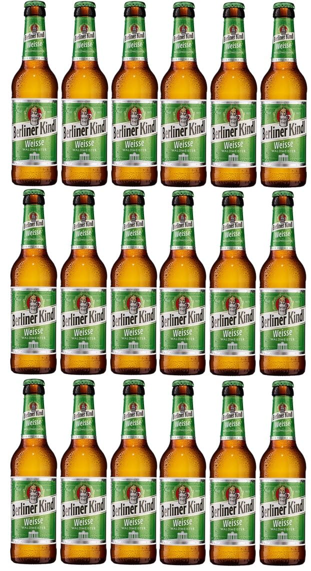 18 Flaschen Berliner Kindl Weisse Waldmeister a 0,33 L 3% vol. inkl. MEHRWEGPFAND + Space Keks gratis a 45 g von Onlineshop Bormann