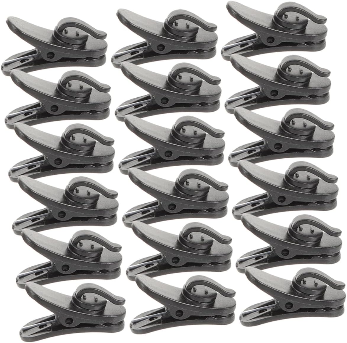 200pcs Earphone Wire Clips Plastic Rotatable Mic Holder for Shirt