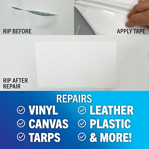Miniatura 15 de Cinta de reparación de tela para barcos de lona, cinta de reparación de carpas, autocaravanas, toldo de reparación de lona, toldo de vinilo