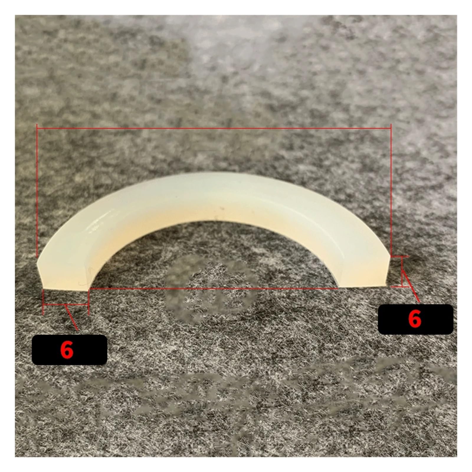 Junta de Sellado de Caucho de Silicona de Grado alimenticio VMQ Blanca de 6 mm de diámetro, 120-570 mm, for pozos de Registro, Tanques de presión, Arandelas de Sellado.(6x6mm 120mm)