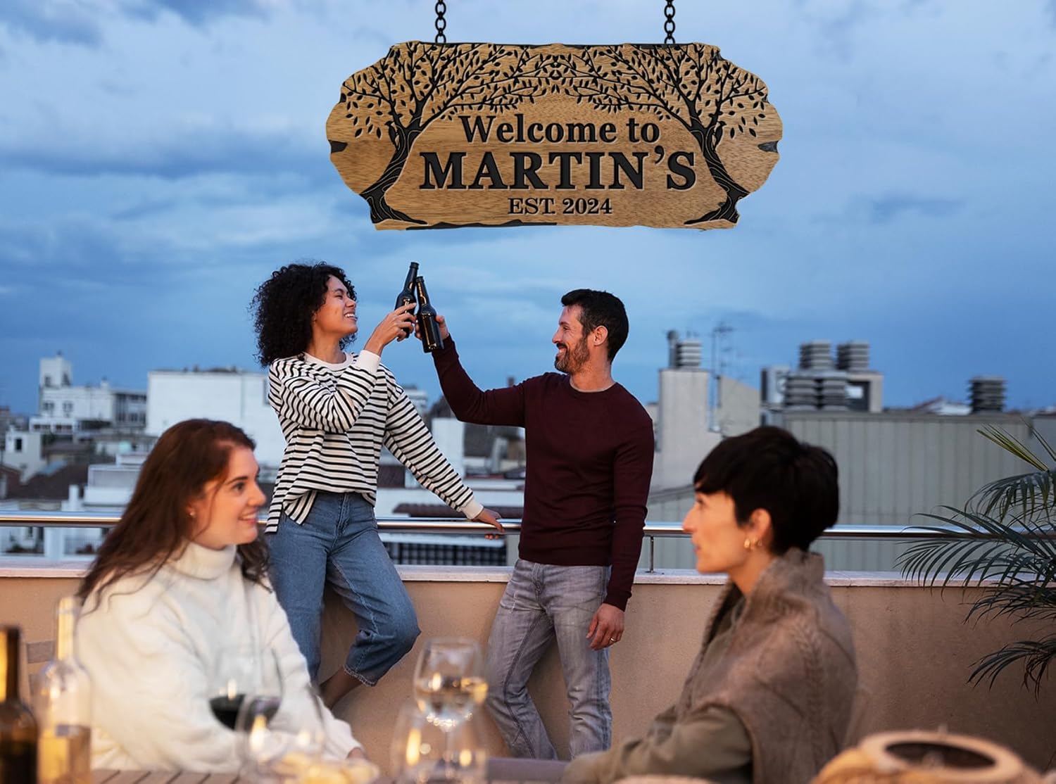 Tree of Life Custom Address Decor, Large Wood Wall Art, Custom Last Name Wooden Sign, Personalized Outdoor Cabin Sign, Cabin Monogram,3D carved decorative wooden plaques.