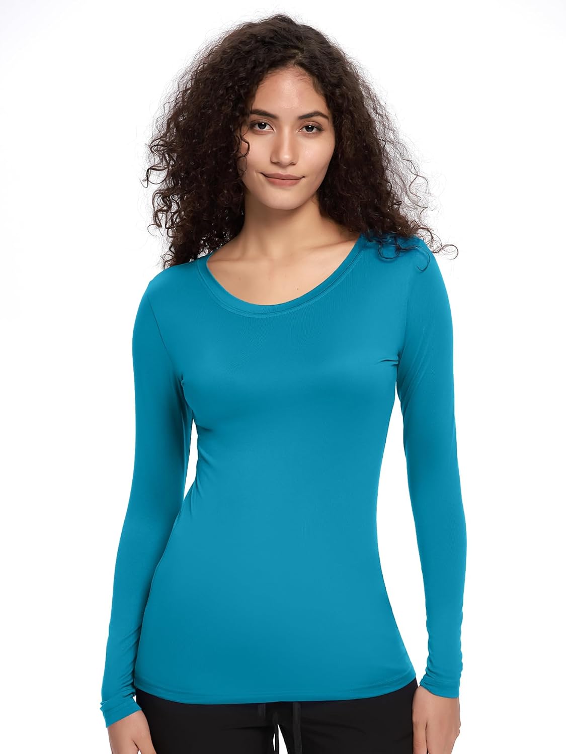 COZYFIT Underscrub Long Sleeve Women - Crew Neck Scrubs Undershirts for Nurse with Soft Fabric - Image 4