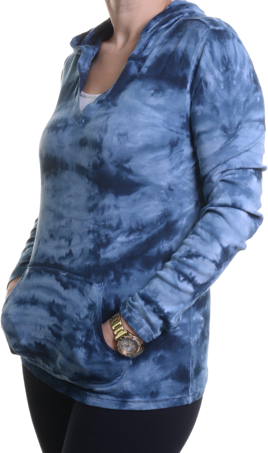 American Living Tie-dye Pullover Hoodie Indigo Multi M