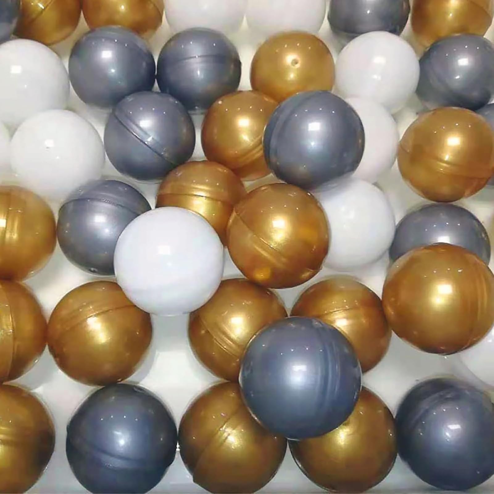 Maszyna gumy balonowej monety,200 pustych kulek,100 żetonów nierdzewnej | Automaty sprzedające cukierki, Banknot Gumball na monety na kapsułki z zabawkami Bouncy Balls Cukierki(White)