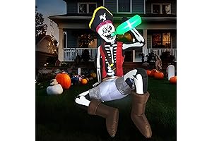 6.5 FT Pirate Inflatable Halloween Decoration - The Swashbuckling Skeleton