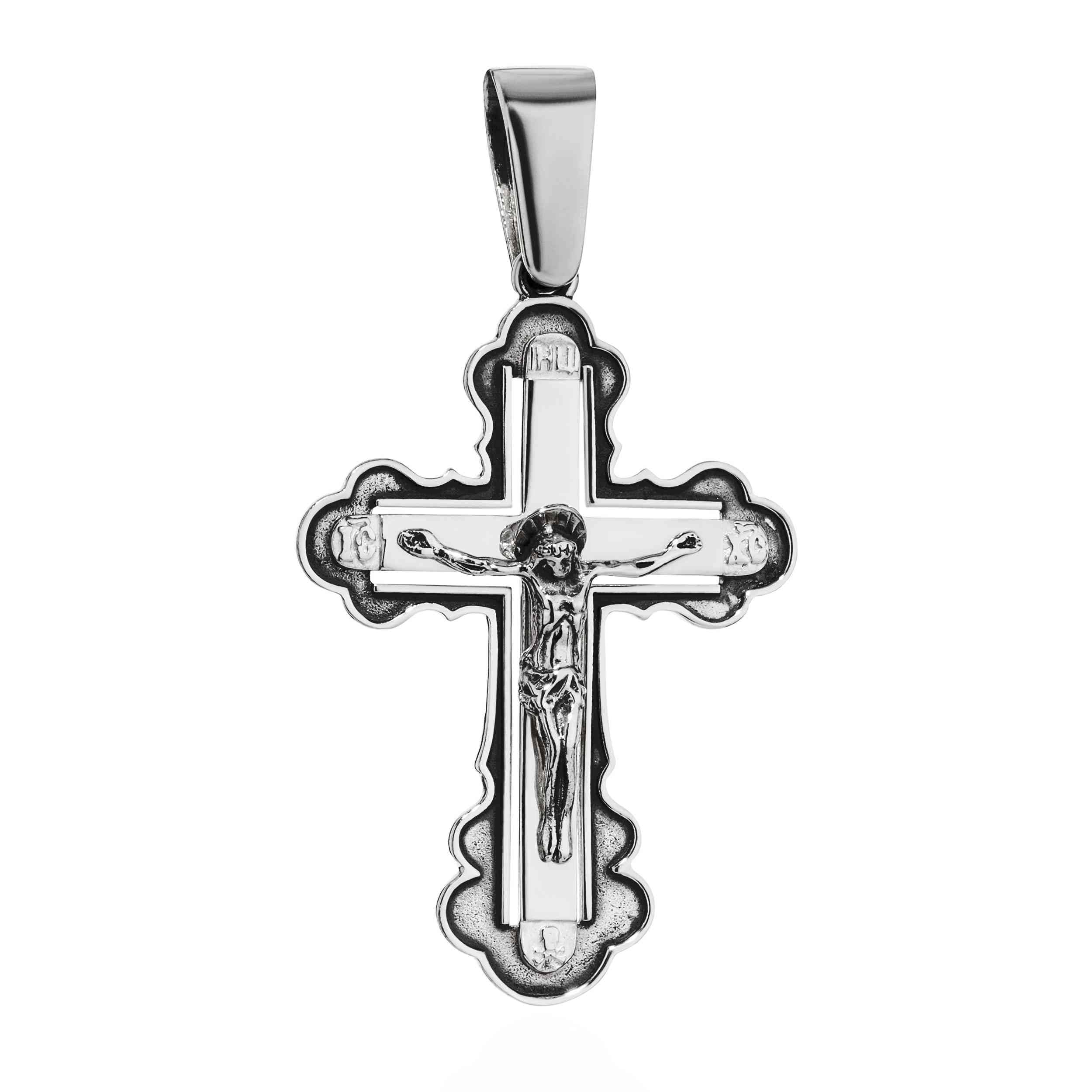 NKlaus Exquisiter zawieszka do łańcuszka ze srebra próby 925, krucyfiks, 42 x 30 mm, elegancja w szczegółach 15473, Srebro