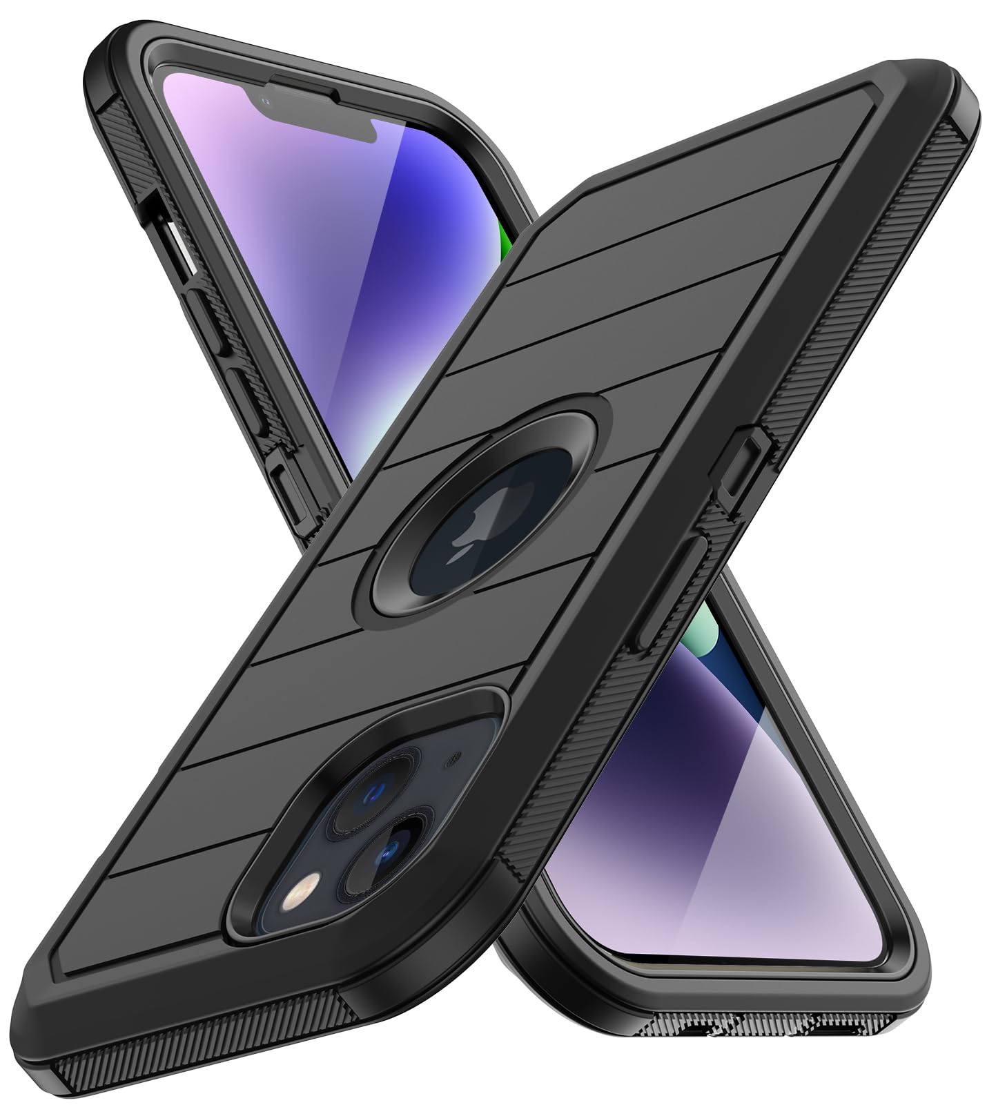 Aimoll-88 for iPhone 14/13 Case, [with Built-in Screen Protector] [Military Grade Drop Protection] Full Body Cover Shockproof Protective Phone Case