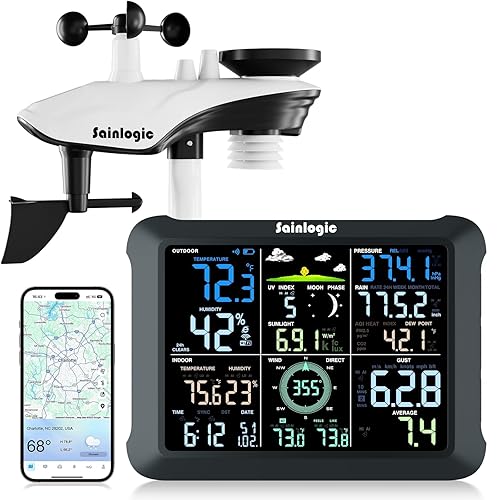 Sainlogic WiFi Smart Weather Station SA9 with 24H/ 7Days Accurate