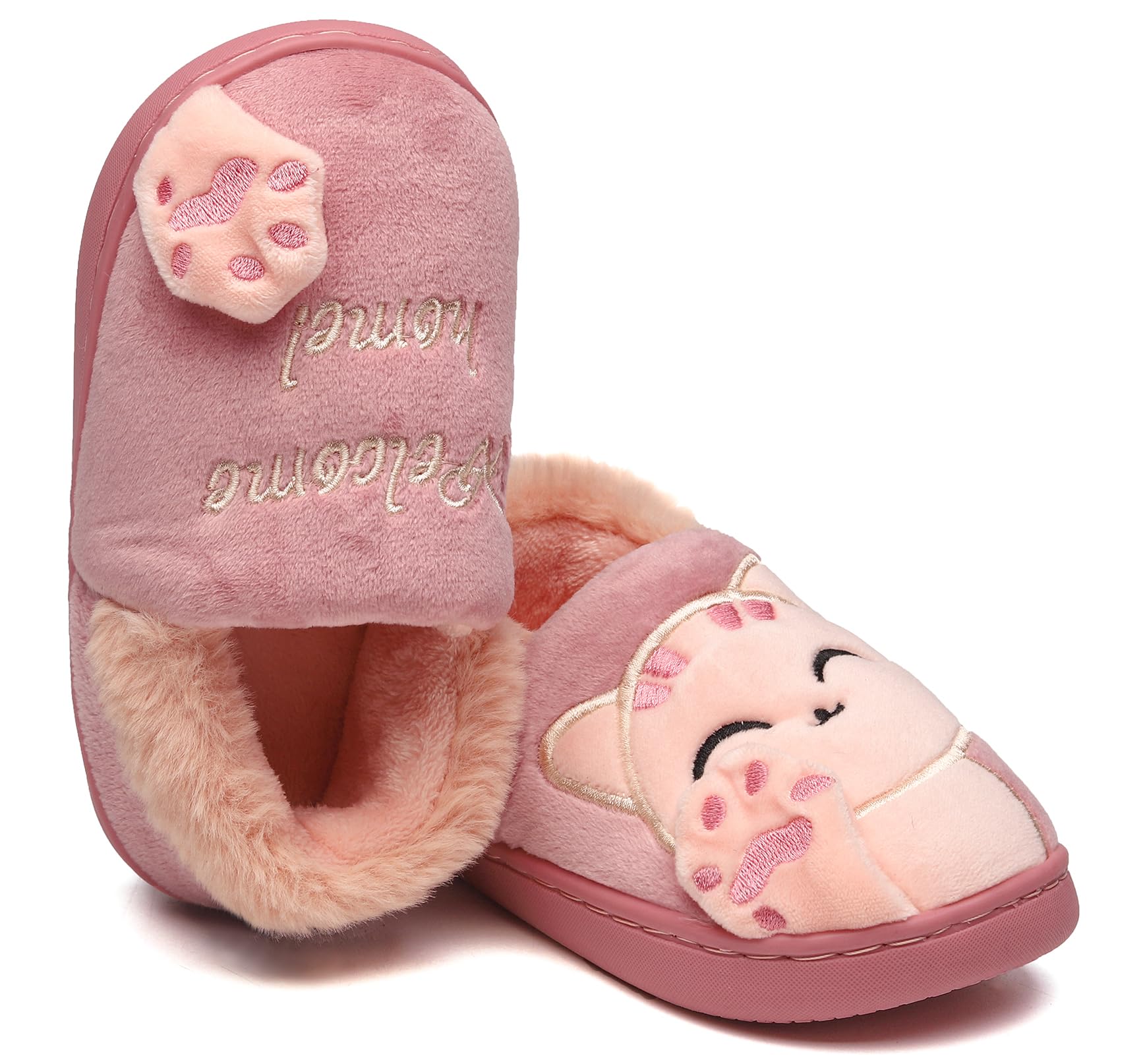 Vunavueya Pantofole per Unisex - Bambini e Adulto Ragazze Inverno Pantofole Scarpe Ragazzi Ciabatte Chiuse Donna Uomo Caldo Peluche Pantofola a Casa