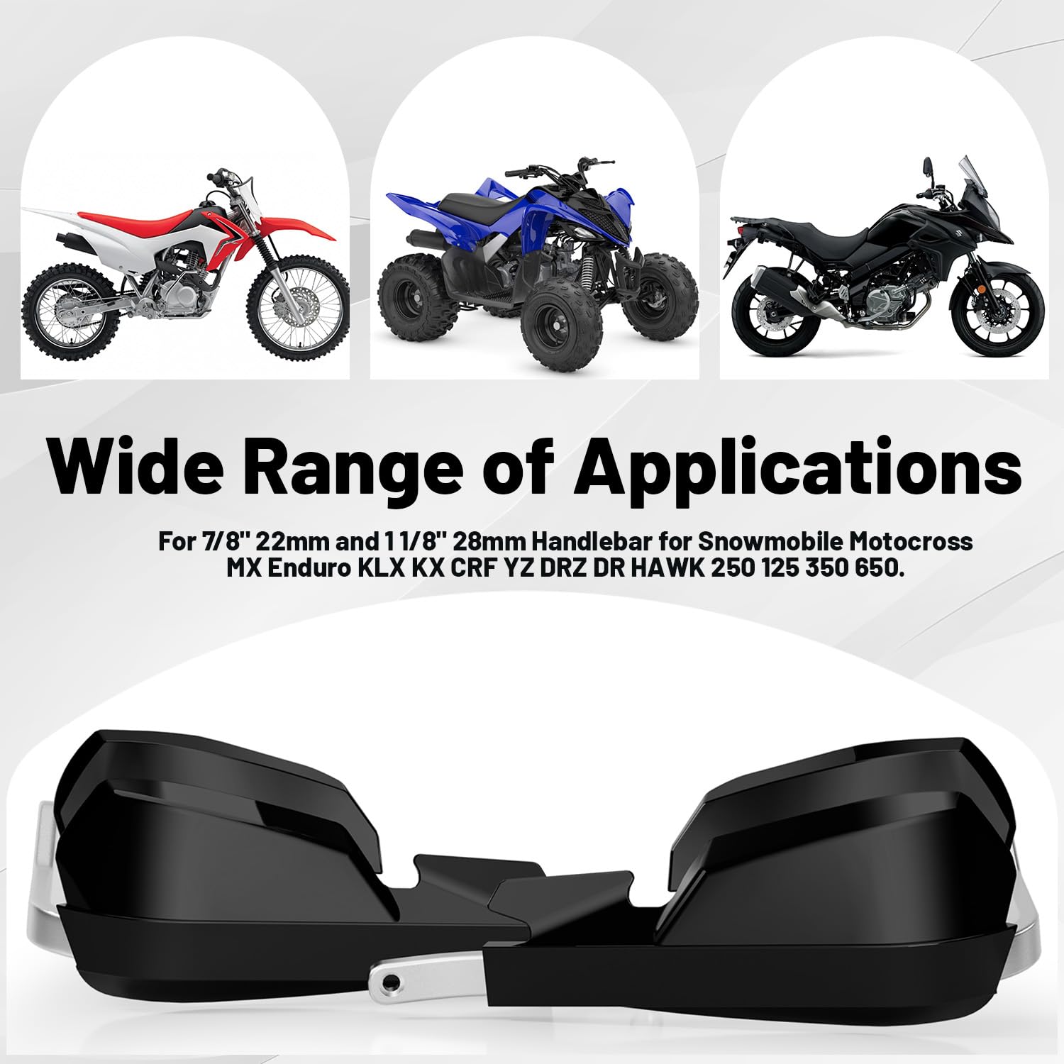 Motocykl Ochraniacz Rąk Krzyż Ochraniacz Rąk Uniwersalna Ochrona Rąk Motocykla dla Dirt Bike Motocross Enduro Supermoto-Czarny