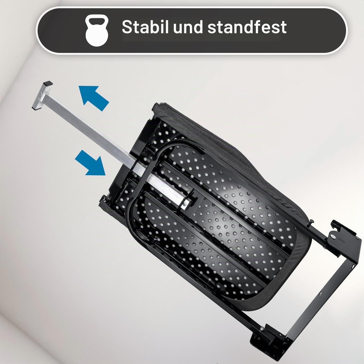 Duwee Wandmontierte Bügelbrett mit Stahlplatte, Faltbarer Bügelbrett-Schrank mit hitzebeständigem Deckel, Kompaktes Wandmontiertes Faltbrett für kleine Räume, Schwarz, 32 x 93 cm