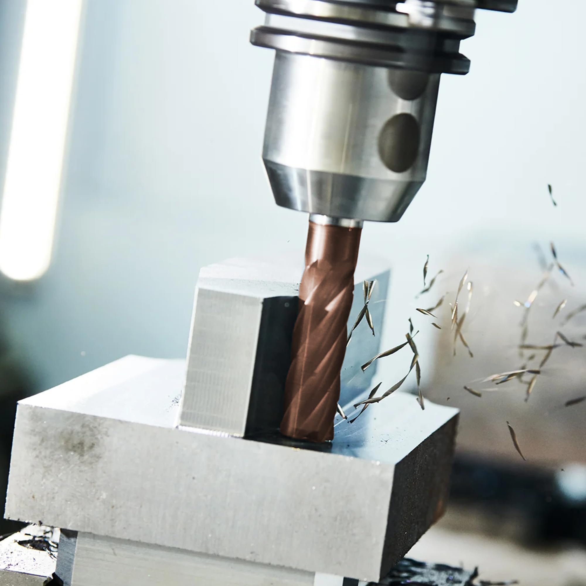 TJR Metall Duro 4-Tagli Uni Mill Set (6/8/10/12mm) – Frese in metallo duro a micrograno con rivestimento TiAlN per acciaio, acciaio inossidabile, ghisa – Fresatura CNC, taglio di precisione