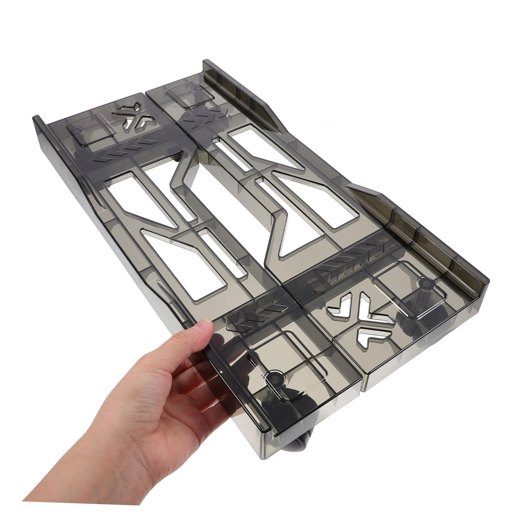 HOMSFOU Soporte Ajustable para CPU con Ruedas Estante Móvil De Ordenador Diseño Retráctil y Ventilado para Escritorios y Alfombras Ajustable
