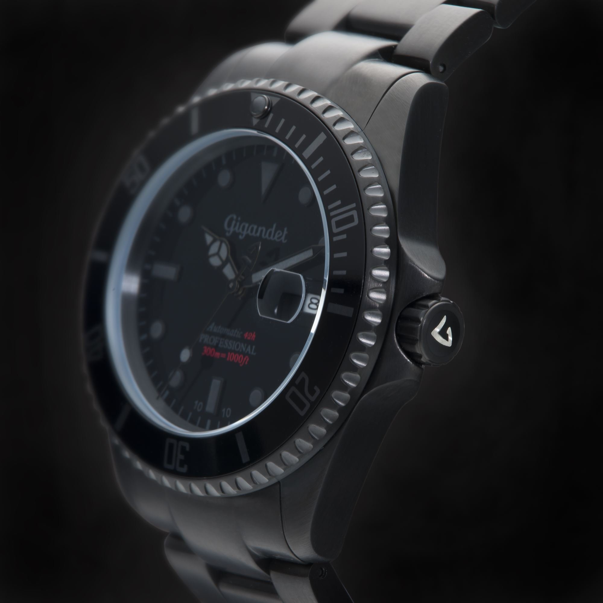 Gigandet Reloj de Hombre Automático Sea Ground Reloj de Buceo Analógico Correa de Acero Negro G2-010