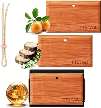 Car Air Freshener Long Lasting 3 Pack Wood Air Fresheners Refill