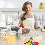 Withosent 24 Contenitori di Stoccaggio con Coperchio, Scatola di Conservazione Contenitori Ermetici in Plastica per Muesli, Set di Contenitori (2 L, 1,4 L 0,8 L) - 2