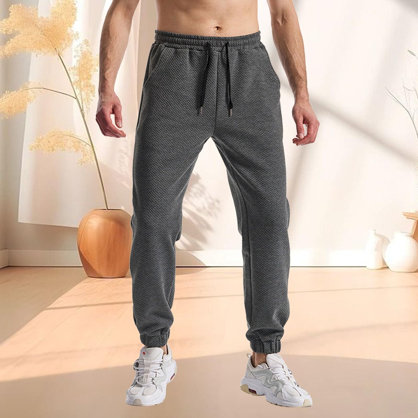 Generico Pantaloni della Tuta da Uomo,Pantaloni Casual Estivi da Uomo Leggeri Traspiranti Comodi da Indossare Tutti I Giorni Pantaloni Lunghi per L'Outfit Quotidiano Lavabili in Lavatrice