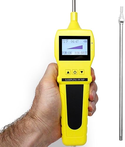 Bomba de muestreo de gas de Forensics | Sonda de acero inoxidable | Hecho para detectores de gas y medidores | Caudal: 0.5LPM, 500cc/min | ABS