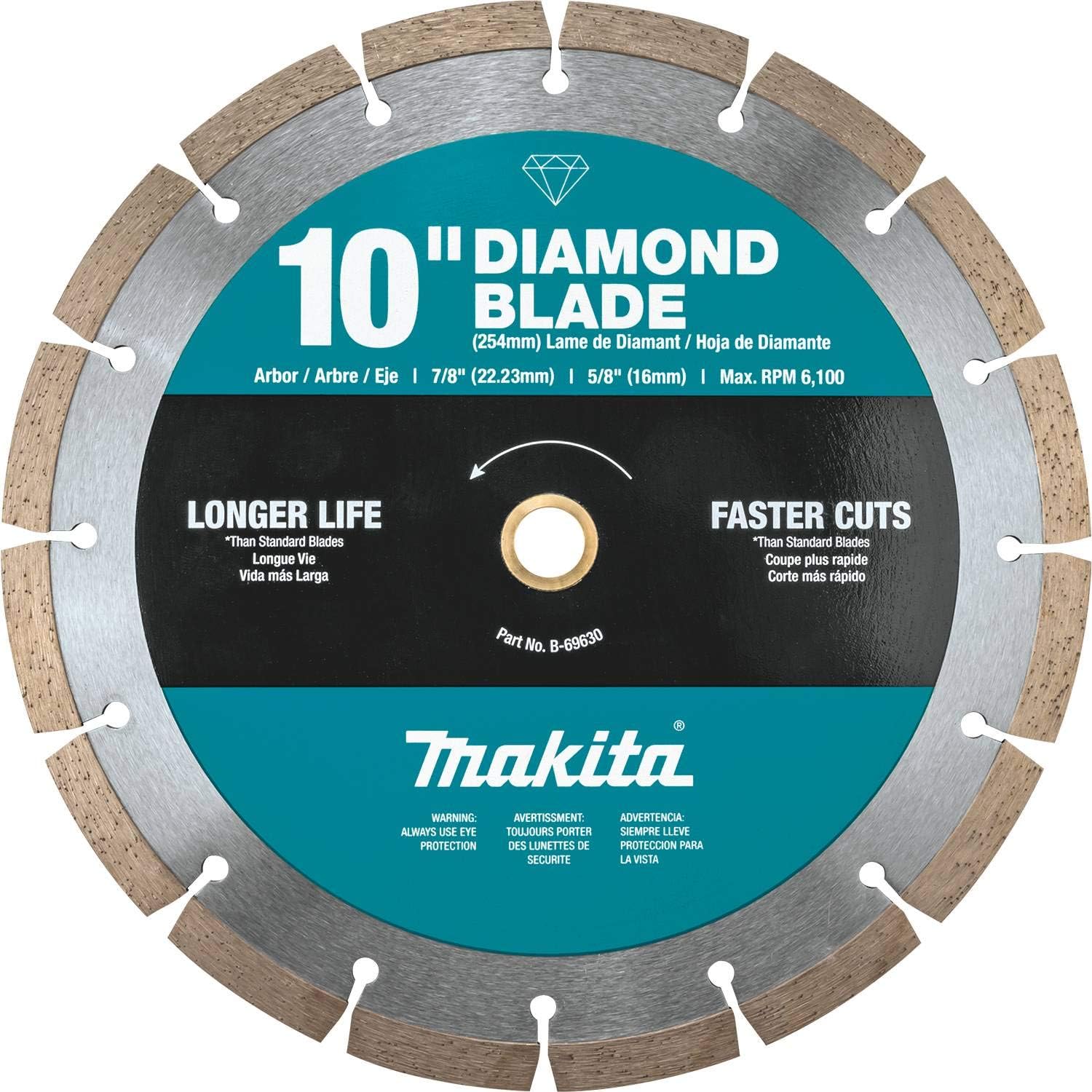 Makita B-69630 10 Diamond Blade, Segmented, General Purpose