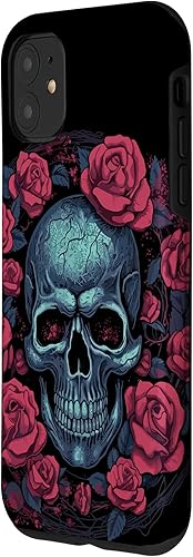 Miniatura 2 de Funda para iPhone 11 Skull And Roses Red Floral Dark Goth Horror Skull Case