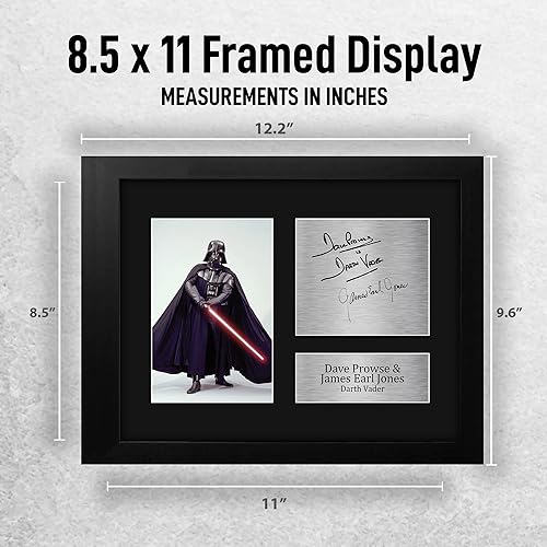 Miniatura 2 de HWC Trading Dave Prowse & James Earl Jones USL enmarcado impreso con autógrafo impreso de Star Wars Darth Vader - Tamaño carta de EE. UU