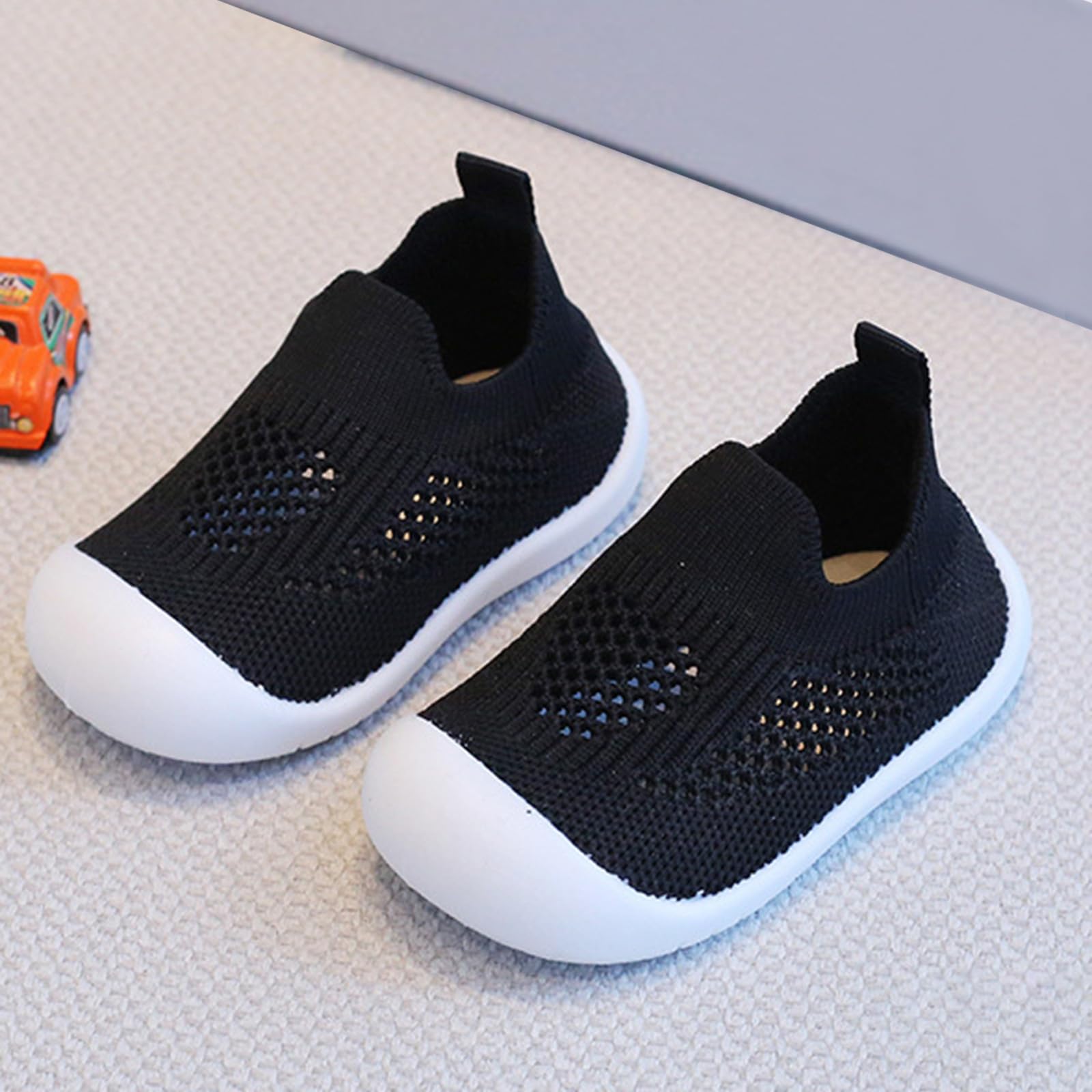Chaussures Bebe Garcon Fille Chaussures Bebe Premier Pas Doux et Respirant Confortable Antidérapantes 0-3 Ans