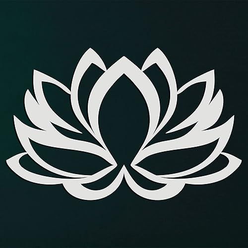 DEKADRON Arte de pared de metal, flor de loto, silueta de pared 3D, decoración de pared de metal, decoración de pared para el hogar, oficina,