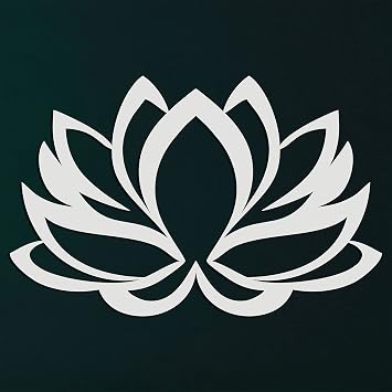 DEKADRON Metal Wall Art, Metal Lotus Flower Art White, Wall Silhouette, Metal Wall Decor, Home Office Decoration Bedroom Living Room Decor, Wall Hangings 46" W x 30" H / 117x76 cm