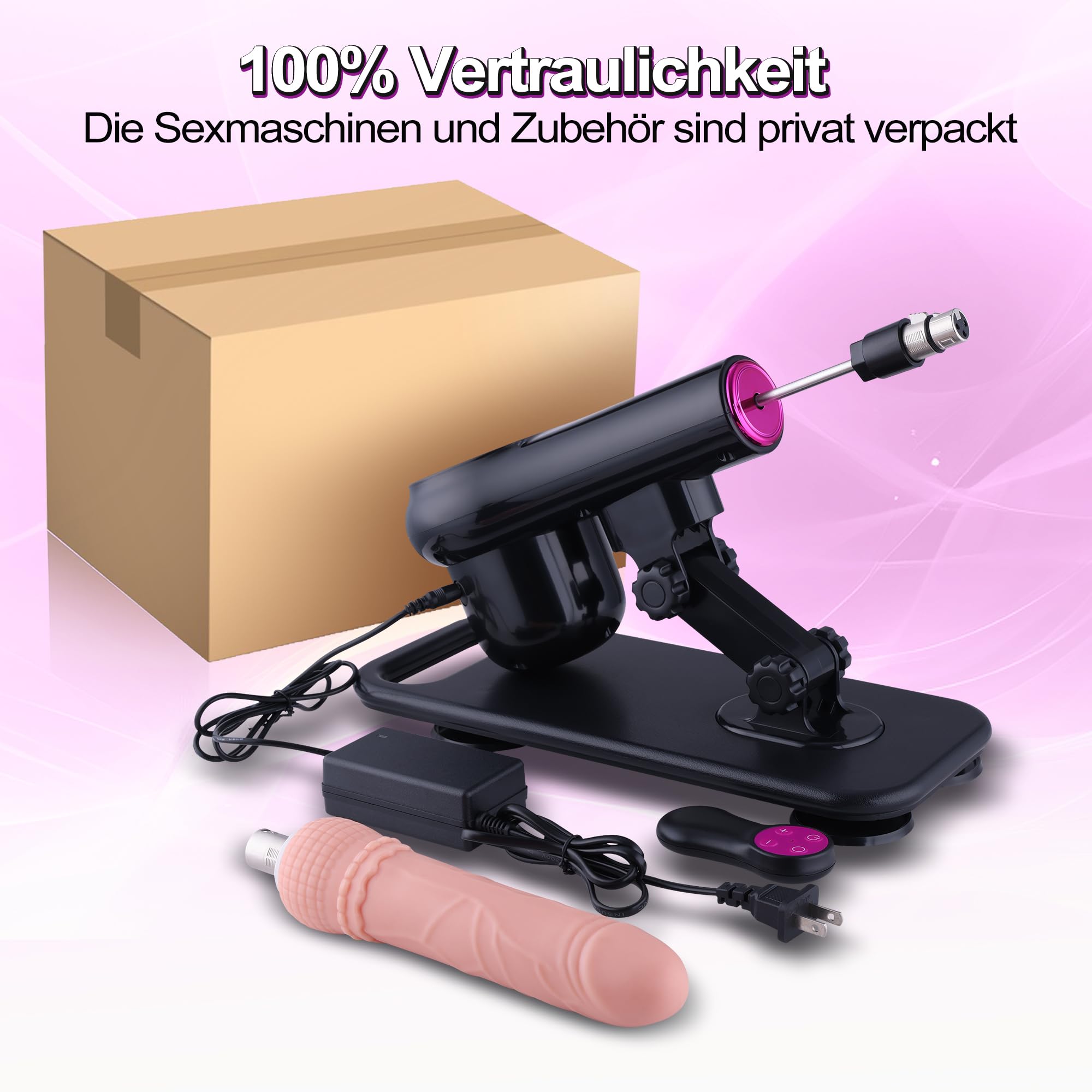 Máquina sexual con consolador grande, máquina de follar con 6 accesorios, máquina de consolador con control remoto inalámbrico, juguete sexual