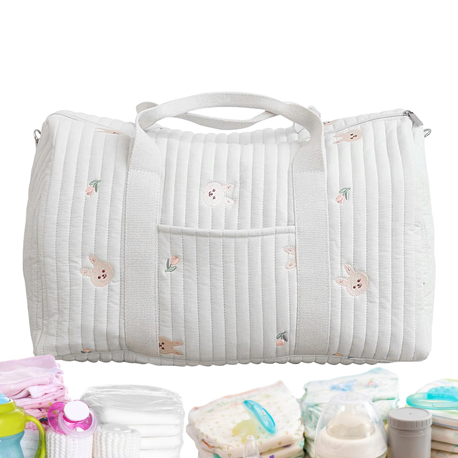 Genérico Bolso Grande para Pañales - Organizador Portátil Impermeable con Gran Capacidad,Bolso de Viaje y Hospital para Entrega con Pañales - Para Maternidad Padres Papá y Accesorios de Bebé