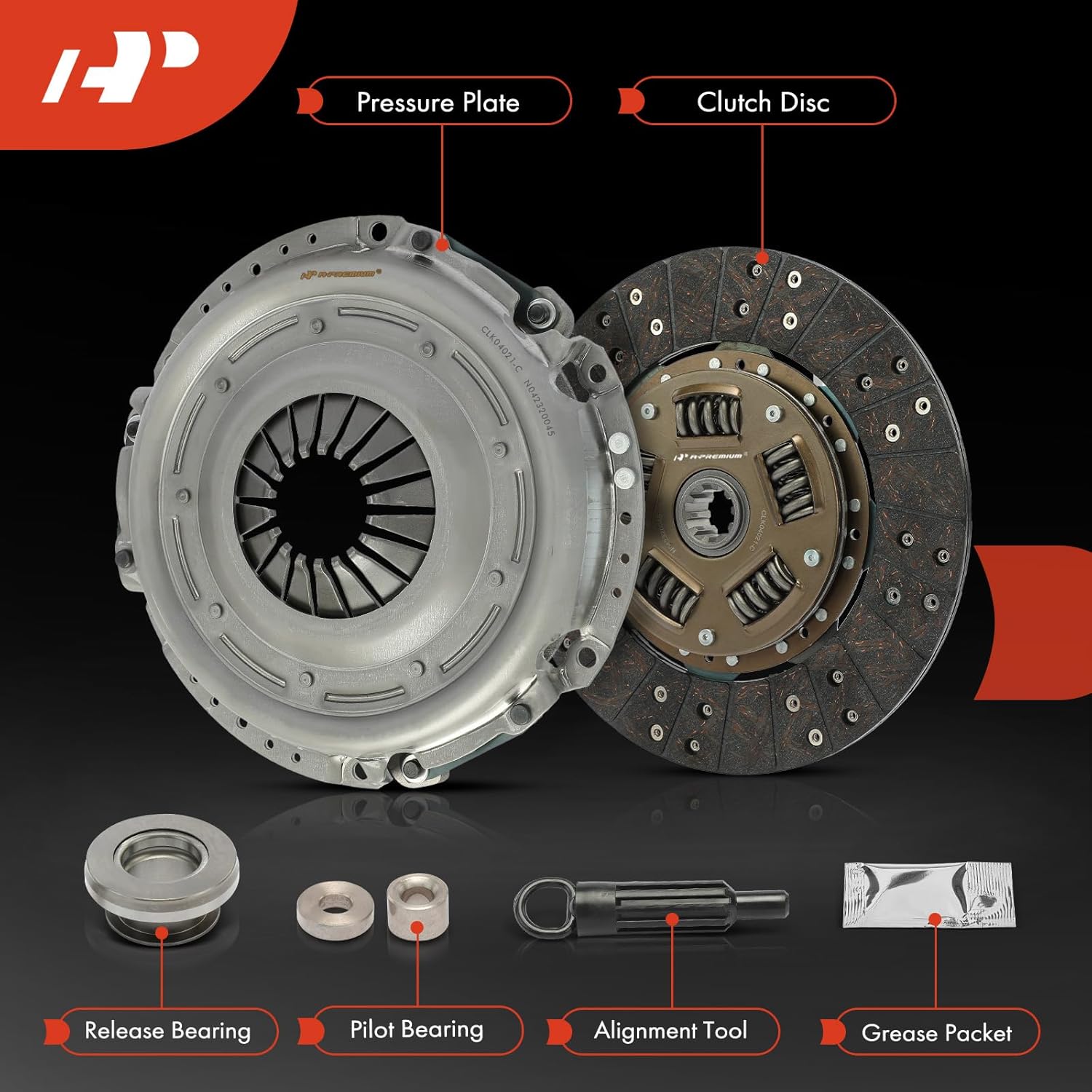 A-Premium Transmission Clutch Kit Set Compatible with Chevrolet Malibu, Impala, Camaro, Corvette, Caprice, Bel Air, Biscayne, Brookwood, Chevelle, Nova & Buick Regal, Centurion, Century, GS, LeSabre