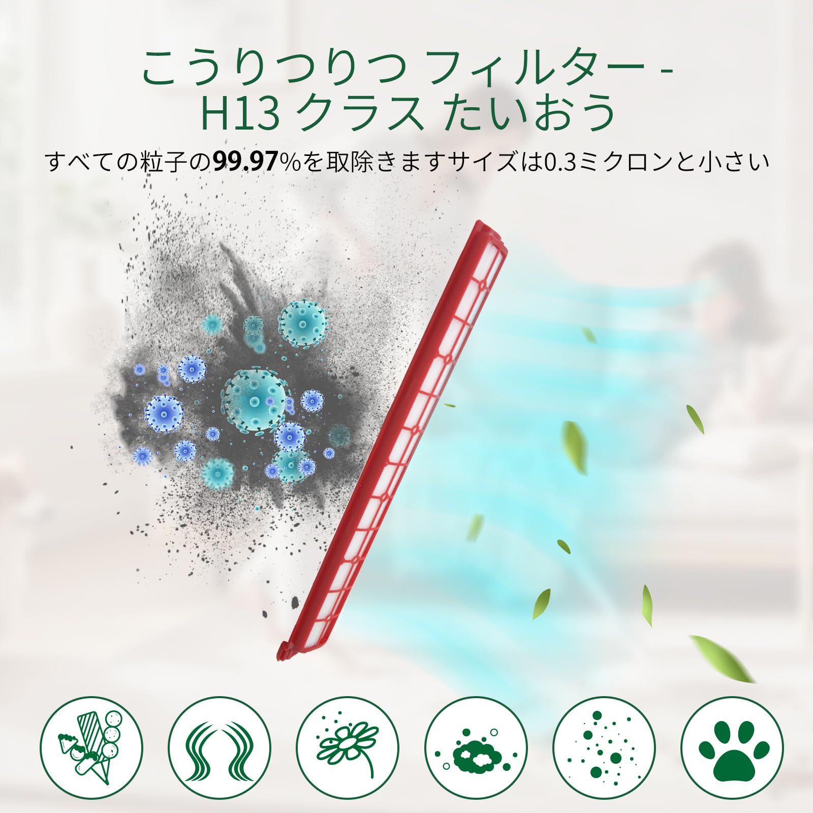 Amazon.co.jp: EZ SPARES HEPAフィルター 2枚入り 適応させます DYS
