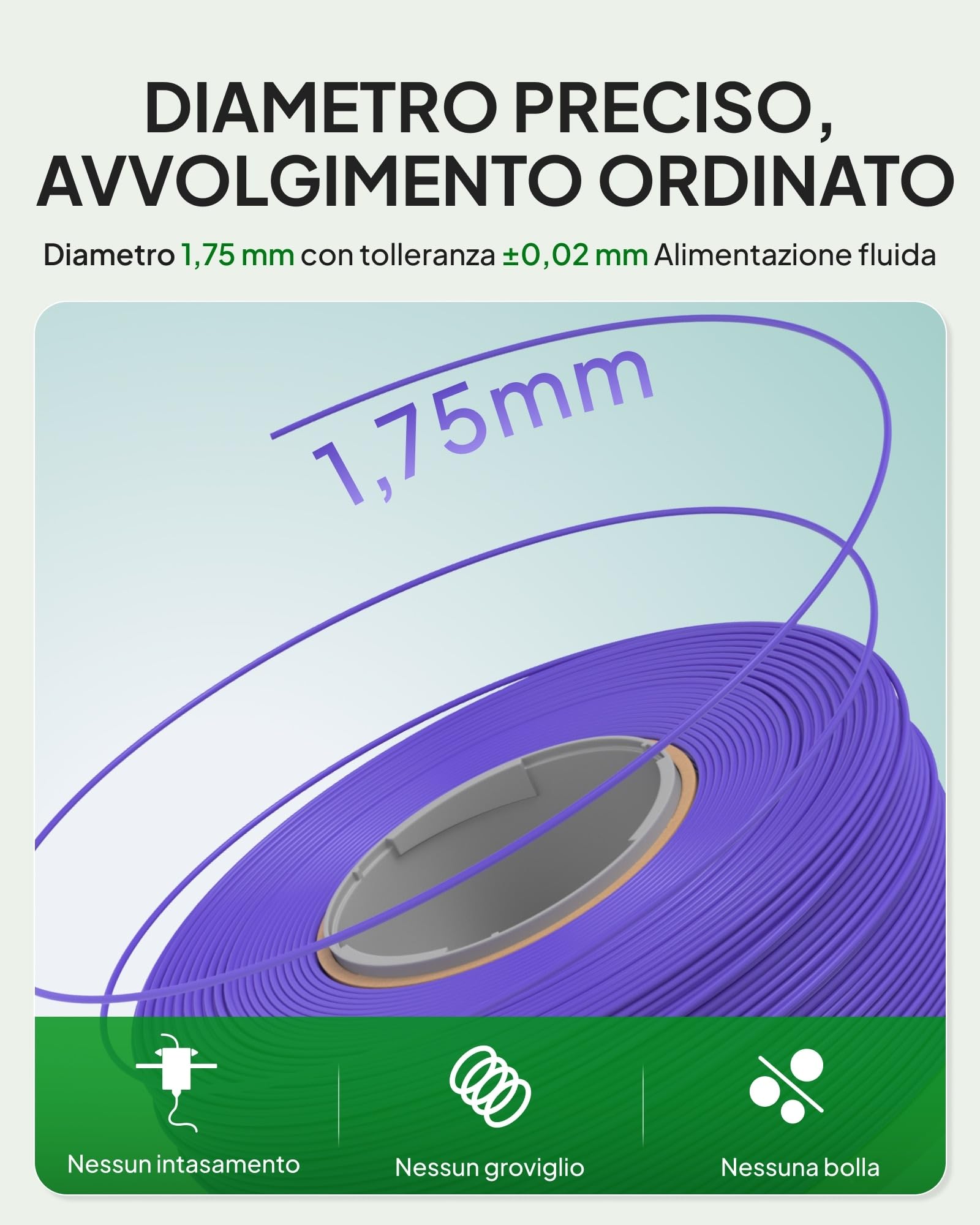 ELEGOO Filamento PLA Basic Di Ricarica 1,75 mm Giallo Caldo 1 kg, PLA Refill Per Stampante 3D Senza Bobina, Precisione +/- 0,02 mm, Compatibile Con Bobina Riutilizzabile