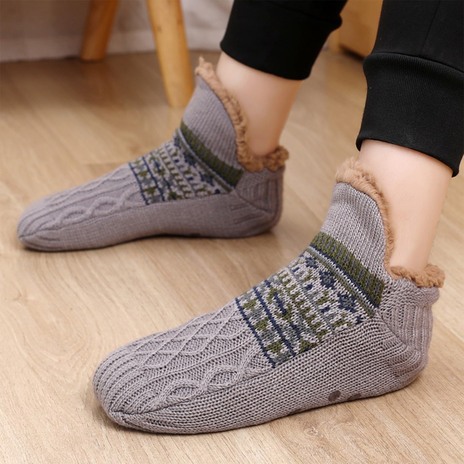Calcetines de Lana Cálidos para Hombre Gris 43-45 EU