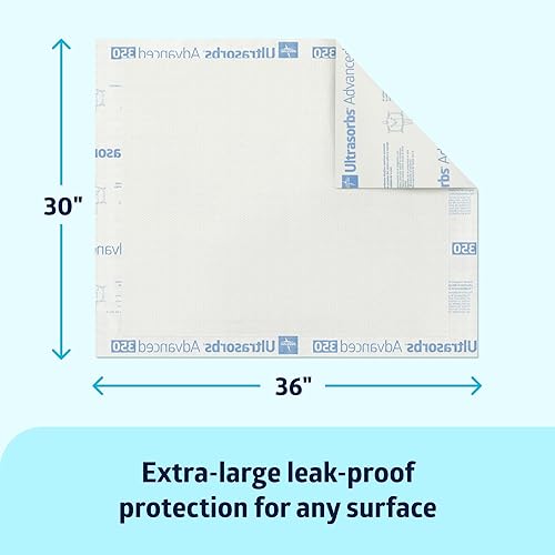 Miniatura 2 de Medline EXTSB3036A350 paquete de 70 almohadillas extraabsorbentes desechables en color blanco