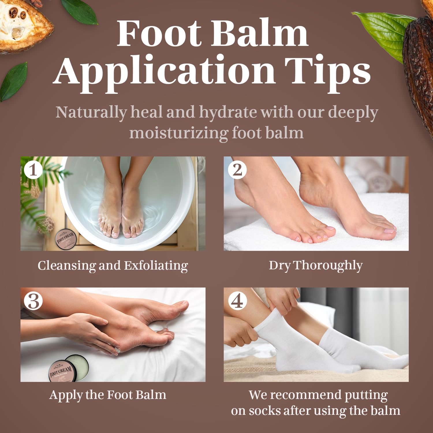 Pumice Valley Cocoa Butter Foot Balm for Dry Cracked Heels gallery 2