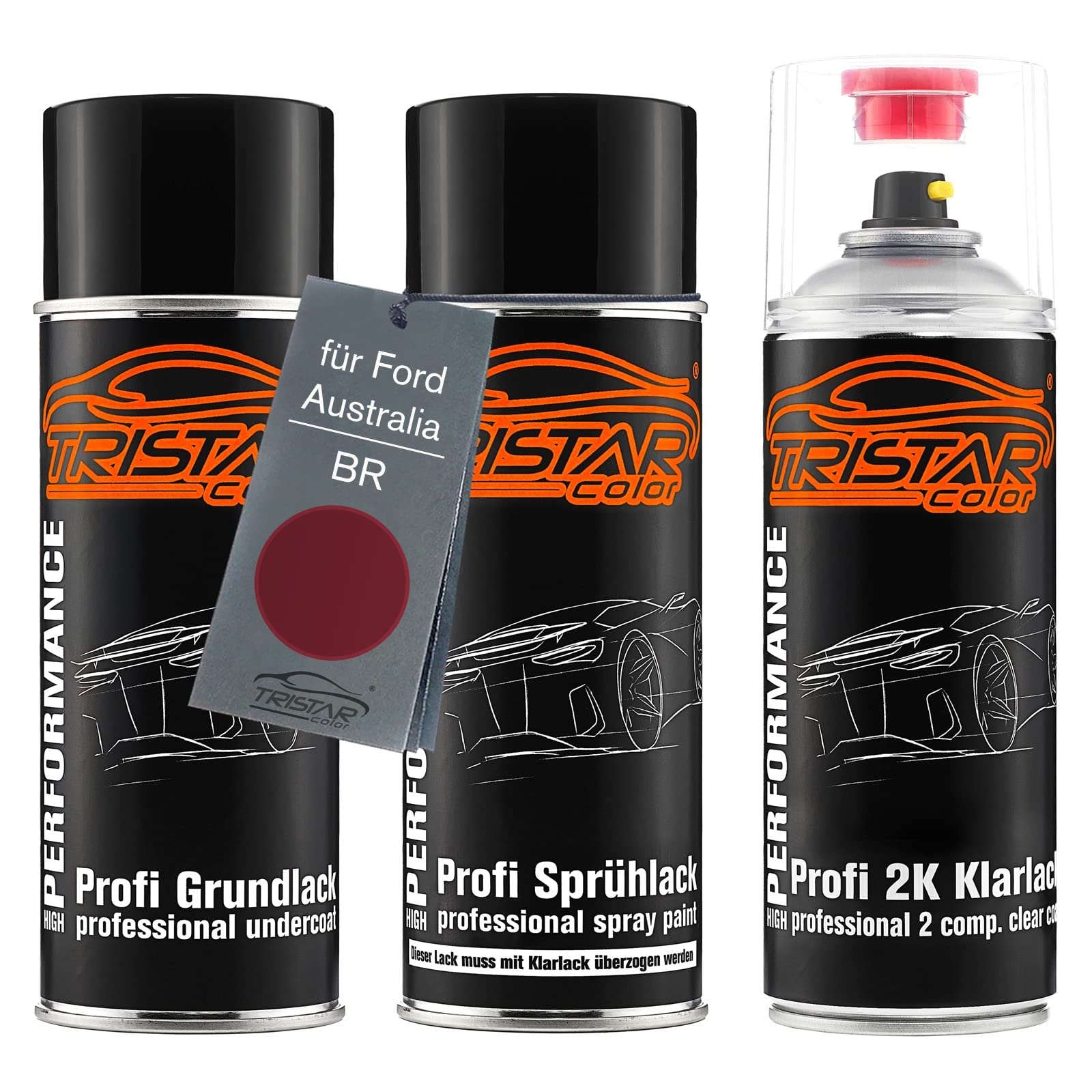 TRISTARcolor Lakier w sprayu do Ford Australia BR Barossa Red Metallic +2K