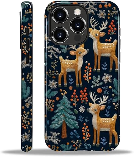 Miniatura 102 de Funda para iPhone 15 Pro Max, Diseño Floral Bohemio con Bordado Sintético - Protección Dual Híbrida Silicona + PC Duro Resistente a Golpes Funda
