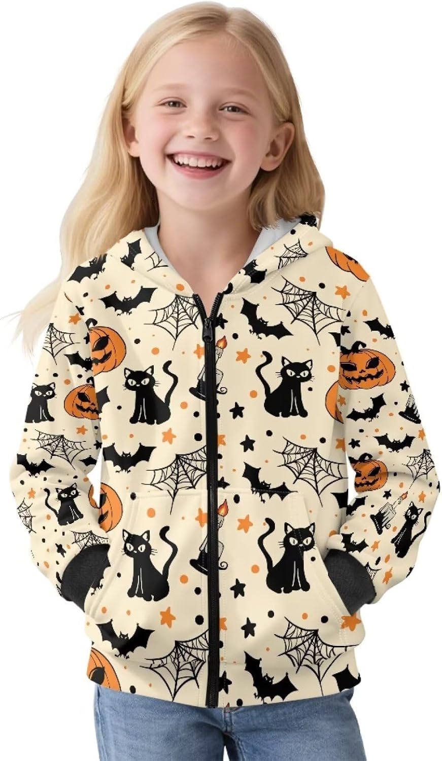 Girl Full Zip Sweatshirt Kids‘girls' Fashion Hoodies & Sweatshirts Fleece Jacket