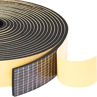 Sponsored Ad - Yotache Adhesive Weather Stripping 2 Rolls 1" W X 1/8" T, Neoprene Foam Weatherstrip Tape for Automotive, 3...