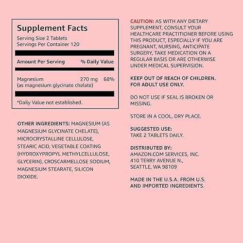 Miniatura 2 de Yaxa Elements - Glicinato de magnesio quelado, 270 mg por porción (2 tabletas), vegano, 240 tabletas (el empaque puede variar)